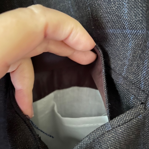 Pronto Uomu Platinum Brown Plaid 2 Button Sport Coat Blazer, Size 44R - Picture 7 of 11